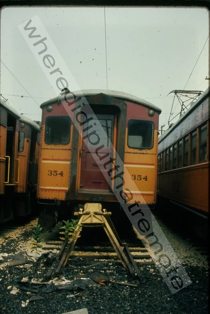 Orig Slide Chicago S. Shore & S. Bend CSS 354 SSCC Interurban Mich. City 1973