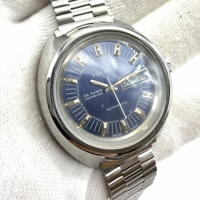Montre Vintage Sofior Grey - Mouvement Automatique ETA 2789 - Années 70 - Neuf Avec étiquettes
