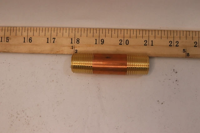 Pipe Nipple Red Brass 3/8" x 5"