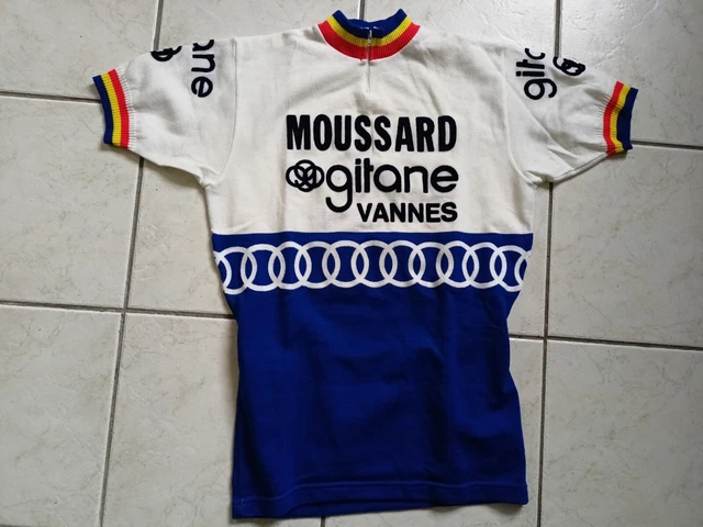 Maillot Cycliste Velo Noret France C.c Josselin Acrylique Vintage