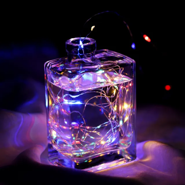 6/12X 2M 20LED Wine Bottle Fairy String Light Battery Cork For Room Party Decor