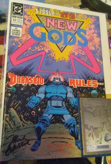 New Gods #17 - First Darkseid’s Father (Yuga Kahn)  - NM Signed by Mark Evanier
