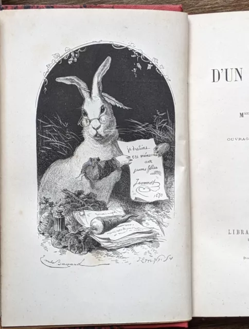 Mémoires d' un lapin blanc de Mathilde Sandras - Hachette et Cie 1873