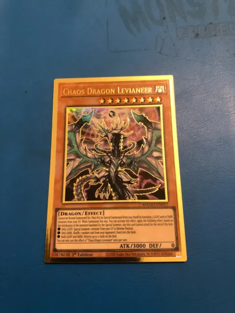 YUGIOH Gold Rare Chaos Dragon Levianeer MAGO-EN017 1st Edition Mixed Arts