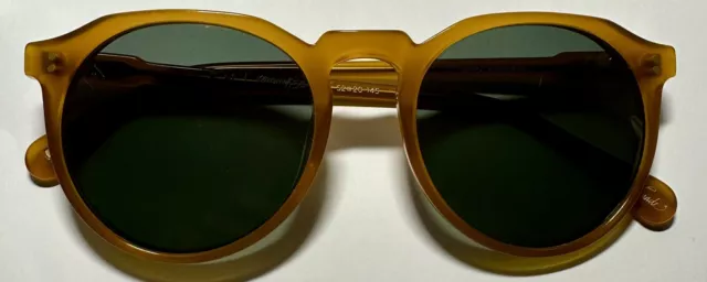 Raen Remmy 52 Honey / Green Polarized Sunglasses - 52•20•145 Unisex Retro Round