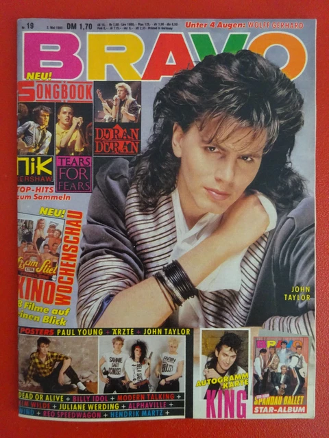 ORIG BRAVO AUSGABE NR.19 1985 / JOHN TAYLOR - Billy Idol - Kim Wilde