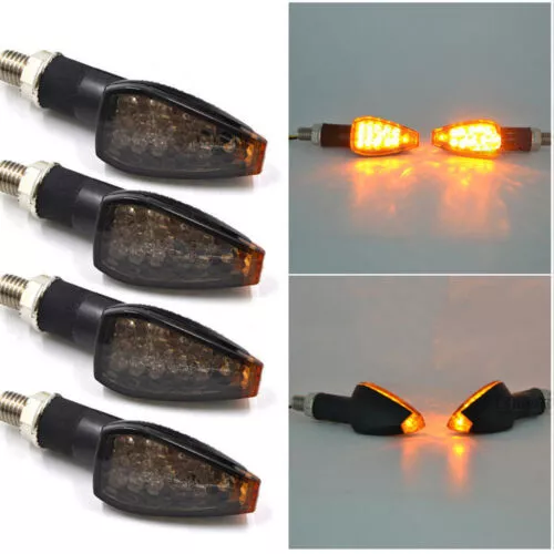 4xLED Motorrad Blinker Mit E-Prüfzeichen 10MM für Yamaha R1 R6 FZ XT WR TW TT-R