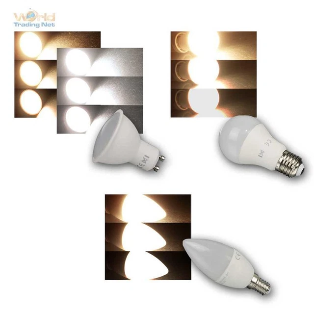 AMPOULE DEL 3 niveaux gradateur GU10/E27/E14, dimmable avec