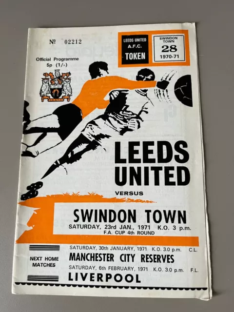 1970-71 Leeds United vs Swindon Town - FA Cup