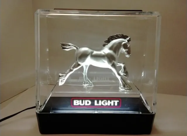 The Budweiser Light Clydesdale Horse Bud Light Sign Bar Man Cave Brewing
