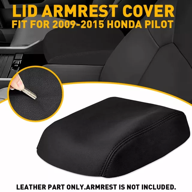 Car Lid Armrest Cover Leather Fits 2009-15 Honda Pilot Front Door Center Console