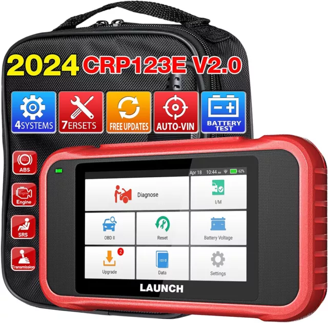 LAUNCH CRP123E V2.0 Elite Valise Diagnostic Auto 4 Systèmes ABS/SRS/TCM/Moteur