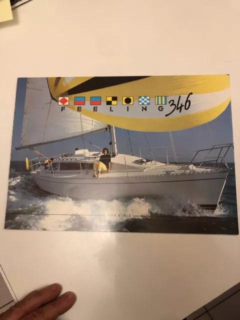FEELING 346  PARKIRIE  1987  Bateau Voilier catalogue publicitaire vintage C31