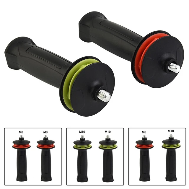 Amoladora angular mango asas laterales 2 ud. 8 mm/10 mm negro cómodo para piel
