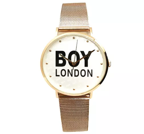 Orologio Uomo BOY LONDON Acciaio Maglia Milano RoseGold Oro Rosa Cappello Regalo