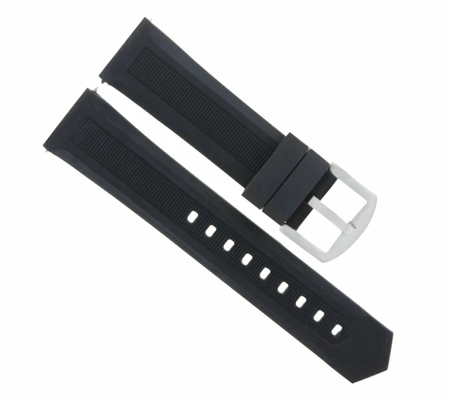 20MM RUBBER STRAP BAND FOR TAG HEUER 300 AQUARACER CAF2010, WAY111Z F1 BLACK - Foto 5
