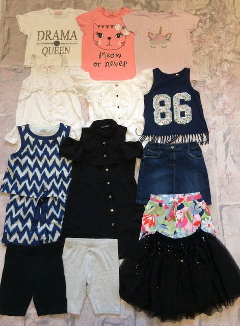 Girls Clothes Bundle 9-10 Years RI Next Vertbaudet Tops Shorts Skirts Playsuits