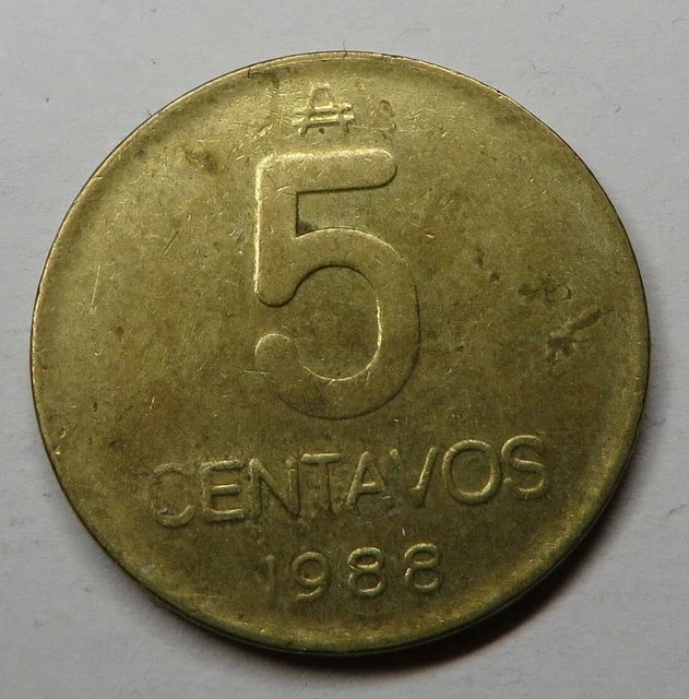 Argentina 5 Centavos 1988 Brass KM#97.2 UNC