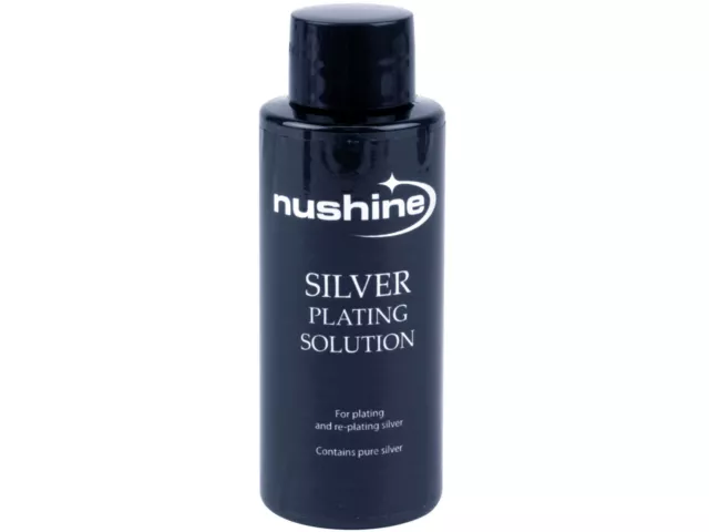 NUSHINE SILVER PLATING SOLUTION -PLATE METALS WITH REAL SILVER -50ml BOTTLE