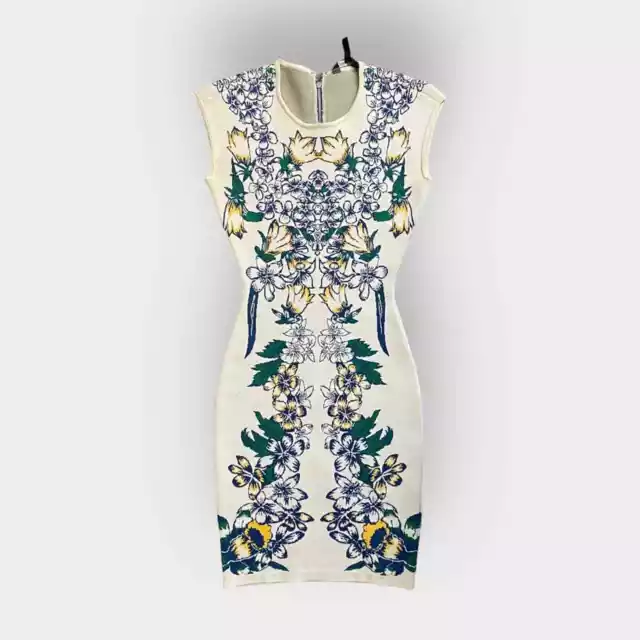 BCBG Maxazria Ellena Luxe Floral  Jacquard Body Con Dress