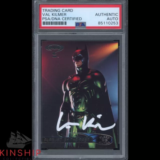 Val Kilmer signed 1995 Batman Forever Trading Card PSA DNA Slabbed Auto C2361