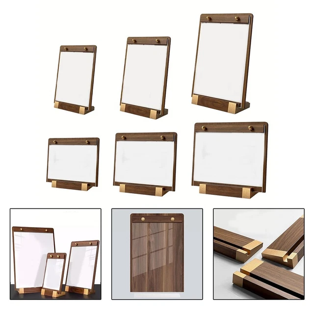6Pcs Support de enu Verticaux, 4*6in Support de enu de Table avec 6Pcs Support de enu Verticaux, 4*6in Support de enu de Table avec