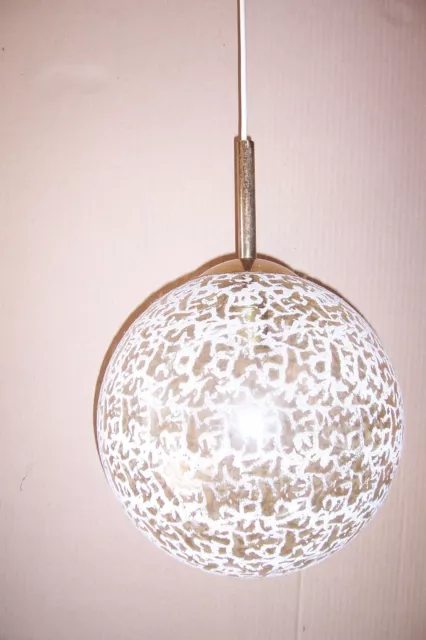 Schlafzimmerlampe mit Glaskörper Vintage 70/80er Jahre Hängelampe