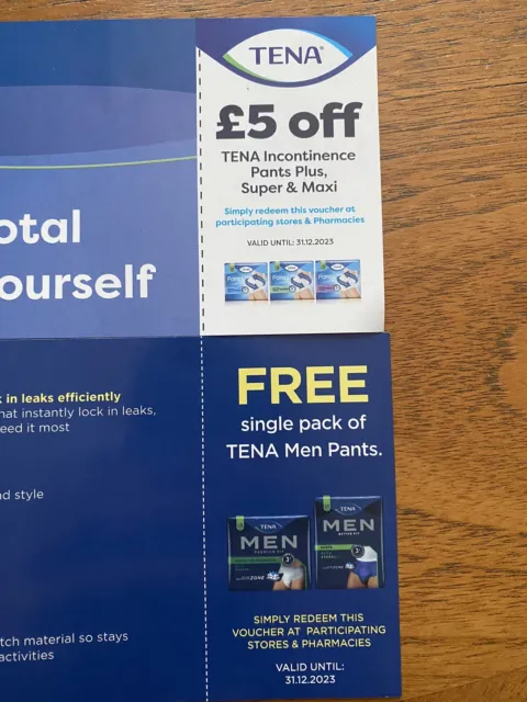 Tena Incontinence Vouchers Coupons