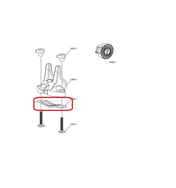 Supporto inferiore Thule 832,837,855 per Hull-a-Port Pro Surf Rack 50501