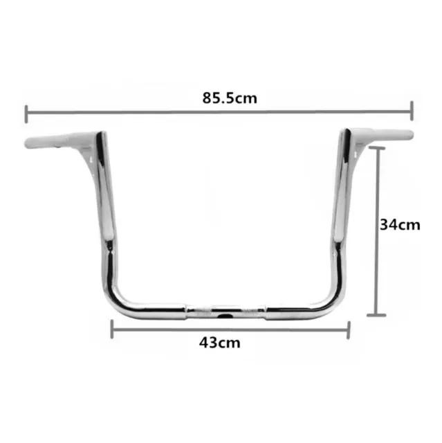 Lenker Ape Hanger 16" für Harley-Davidson Electra - Street Glide ab 1982 chrom