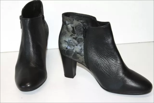 ERAM   Bottines Boots Cuir Imprimé Motif Floral Doublées Cuir T 41 TTBE