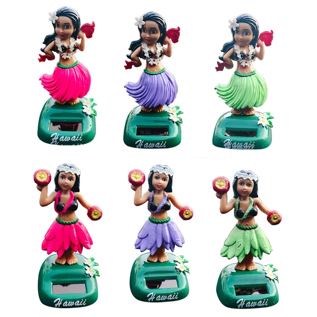 Girl Car Dashboard Ornament Office Desk Bobblehead Solar Toy