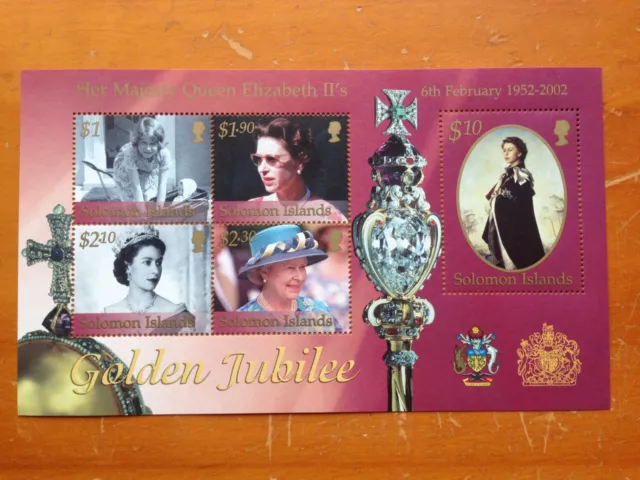 2002 Solomon Islands Queen Elizabeth Golden Jubilee Mini Sheet Mnh