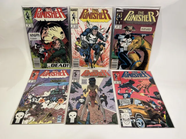 The Punisher Vol. 2 -  Lot of 6 (1989) Marvel Comics In Sleeve / Bag
