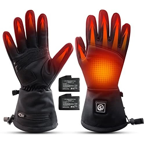 SAVIOR HEAT Heated Glove Liners Rechargeable Electric Battery Heating Riding ...
