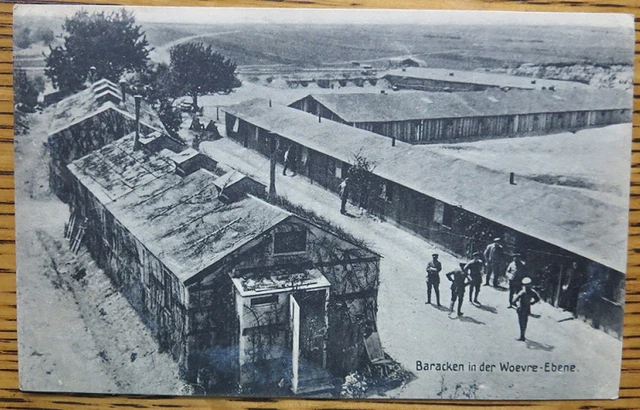 Wwi German Soldiers, Barracks Woevre - Ebene, France, Scharr & Dathe Postcard