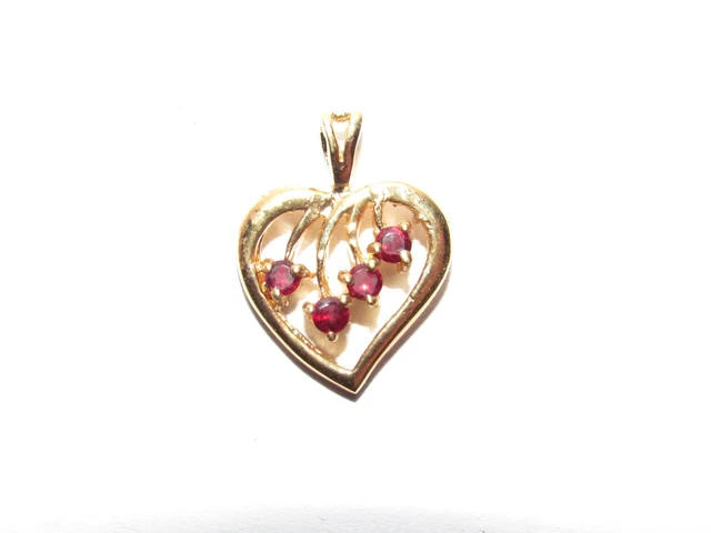 Pendentif Médaillon Bijou Plaqué Or Clé Et Cœur - Occasion En Très Bon état