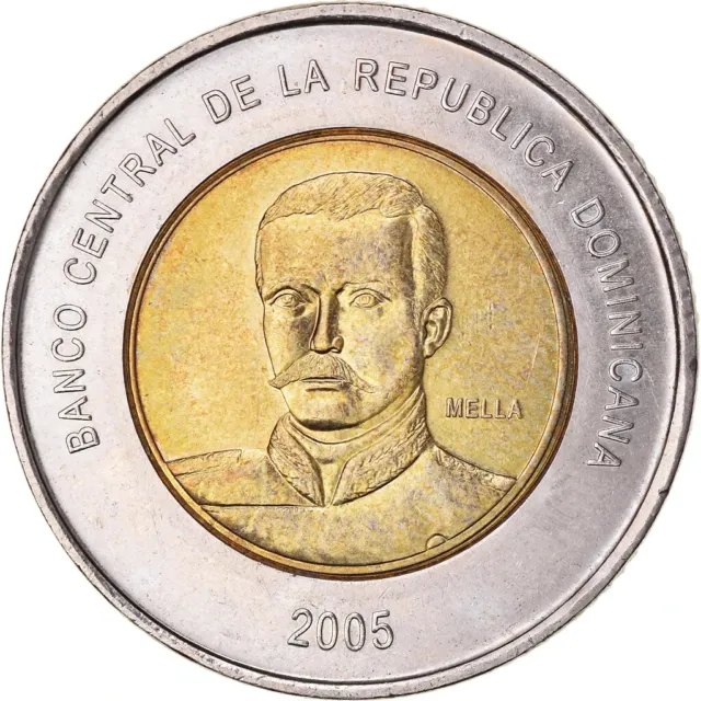 2005 Dominican Republic 10 Pesos Coin Republica Dominicana Moneda Banco Central