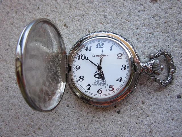 Montre De Poche Vintage VUS OPEN FACE En Verre Cristal - NOS 468 21 20, Sans étiquette
