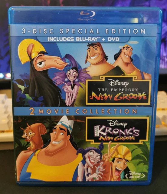 EMPERORS NEW GROOVE/KRONKS New Groove (Blu ray/DVD. 2013) Tested Disney