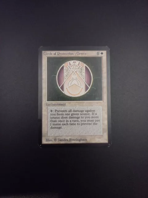 Circle of Protection : Green EX Alpha 1993 MTG Vintage old school magic