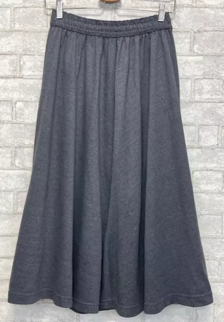 Sunbelt Sportswear Dark Grey Maxi Skirt 26" Elastic Waist Flowy Women's Small