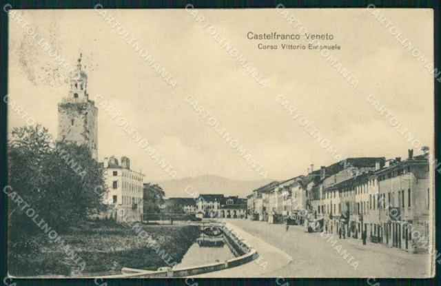 Treviso Castelfranco Veneto Corso Vittorio Emanuele cartolina VK3949