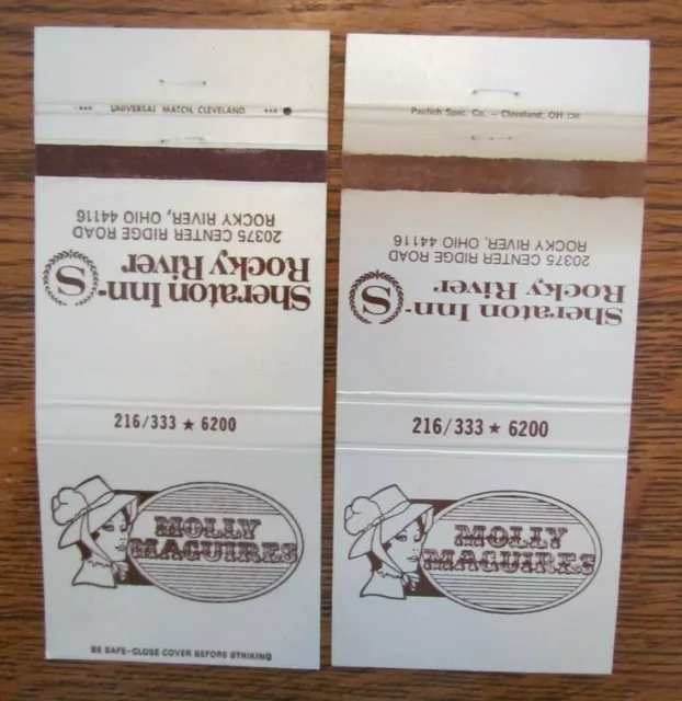 Girlie Lady Matchbook Covers: Molly Maguires Rocky River, Ohio Matchcovers -D14