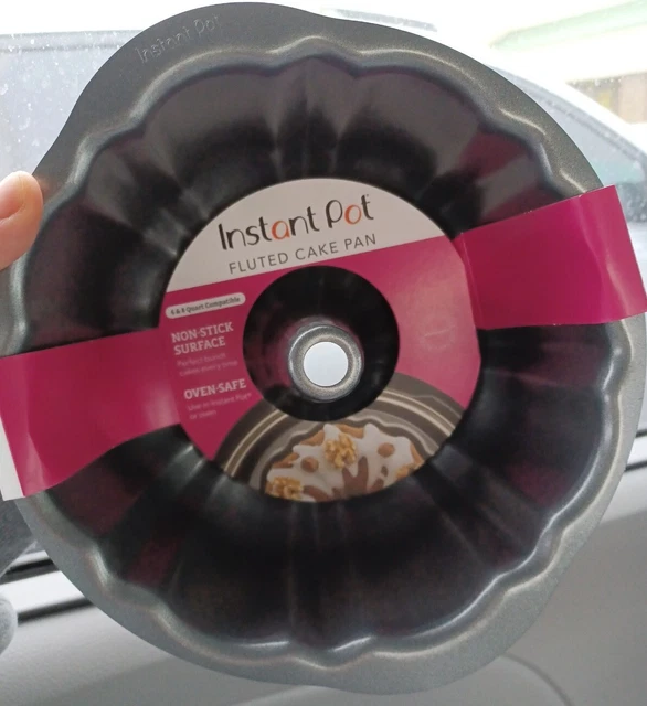 INSTANT POT OFFICIAL Fluted Cake Pan, 7Inch, Gray New 6 & 8 Qt