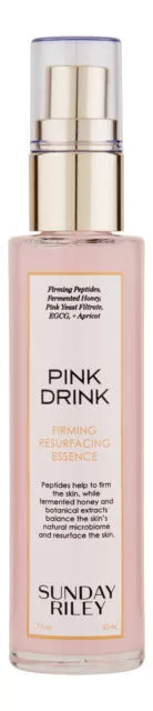 Sunday Riley PINK DRINK Firming Resurfacing Essence NEW 1.7 oz 50 ml FULL SIZE