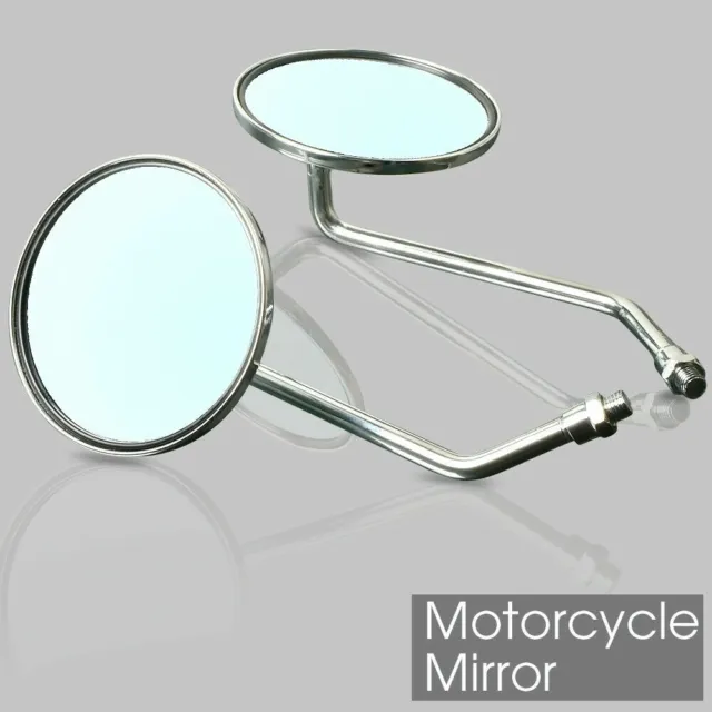 Motorcycle Rear Side View Mirrors 8/10mm For Honda Suzuki Kawasaki Yamaha NEW