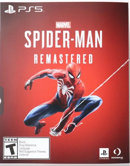 MARVEL SPIDERMAN REMASTERED PS5 Edition Sony Playstation 5 SpiderMan