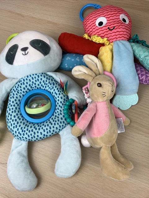 Baby Pram Toys Bundle Joblot Sloth Peter Rabbit Octopus