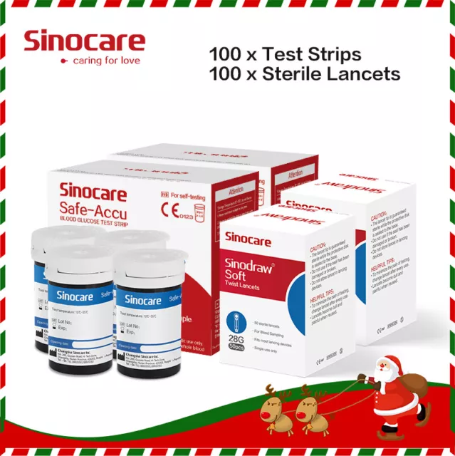 ACCU 100X Diabetes Test Blood Glucose Test Strips & 100 Lancets (Without Meter)